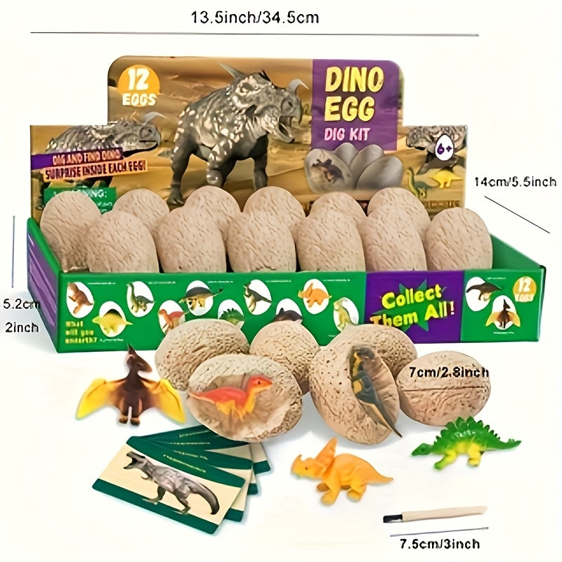 12pcs dinosaur egg set   mental development enhances