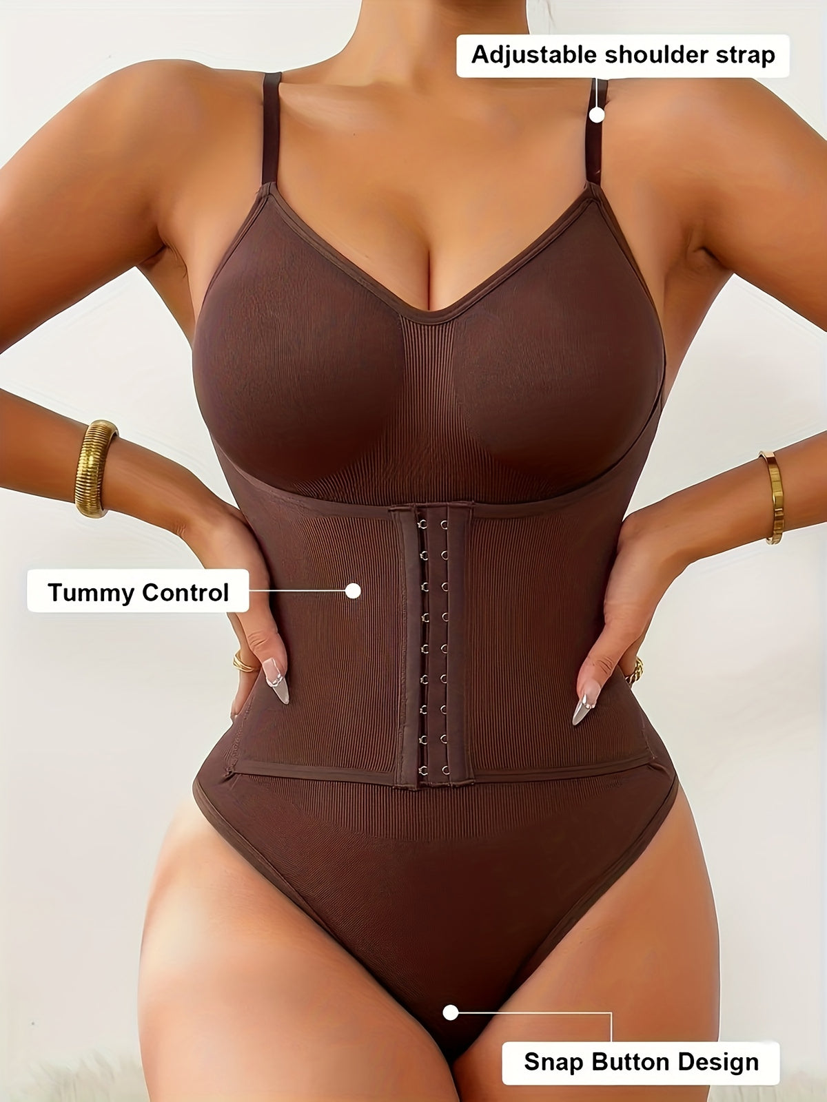 womens adjustable strapless corset bodysuit high support