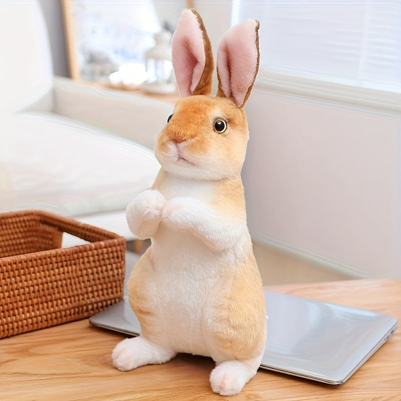 1pc rabbit plush toy white beige black cute bunny plush