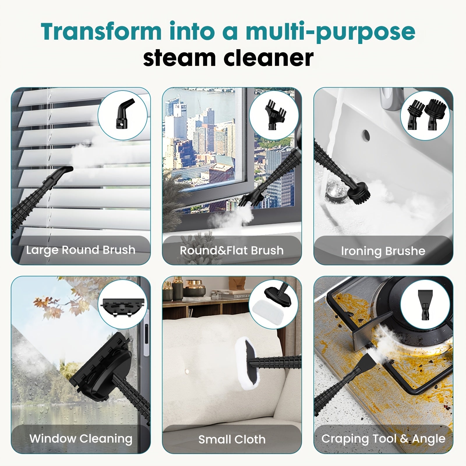 10 in 1 multifunctional steam mop 1550w high pressure