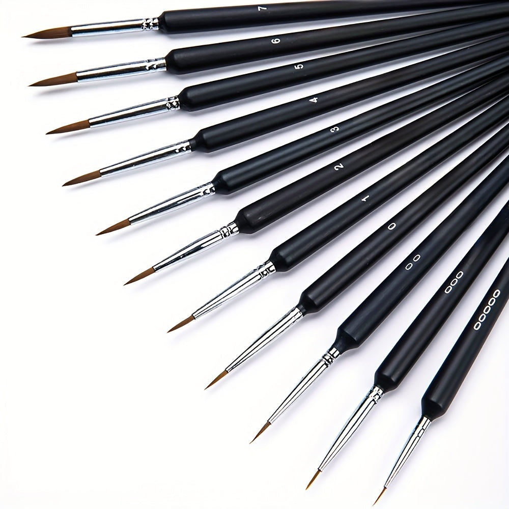 11 micro brushes durable small yellow wolf brush suitable