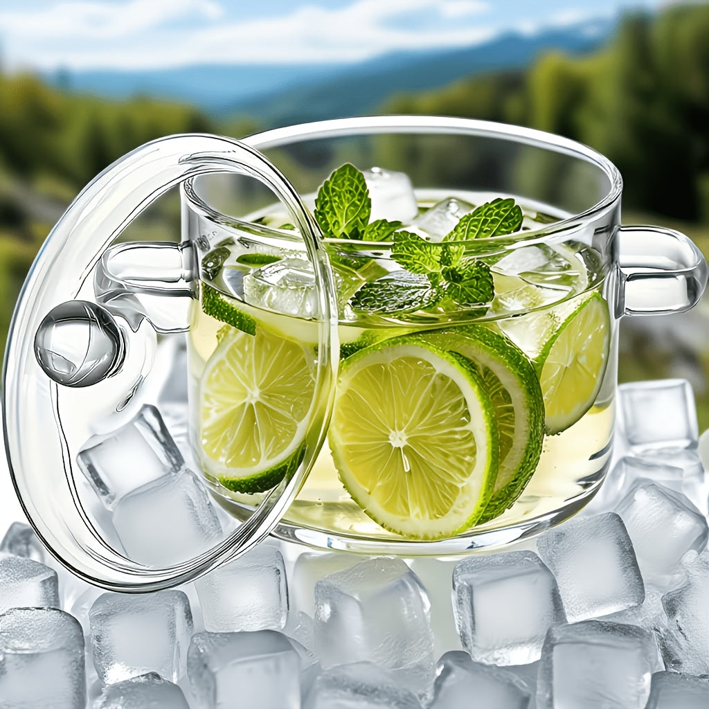 1pc heat resistant clear glass stew pot lid transparent