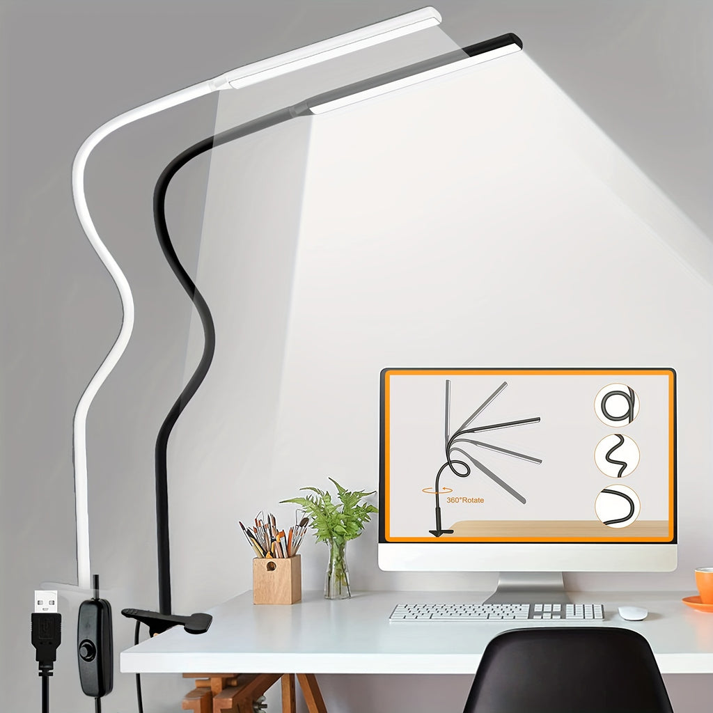 1 piece led desk lamp usb powered adjustable arm desk lamp