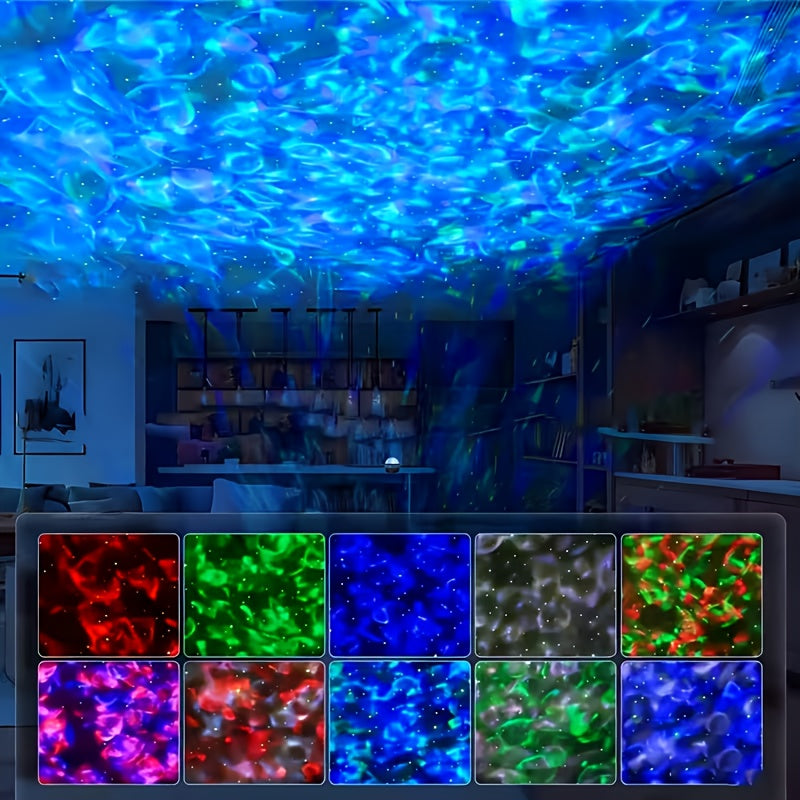 water ripple projection lamp 7 color switching usb powered