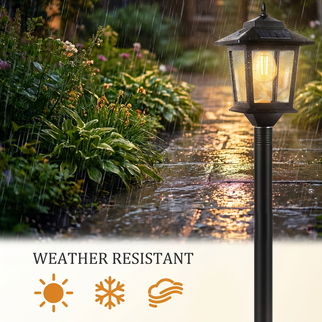 2 pack 63in solar lamp post lights outdoor post lights ip44