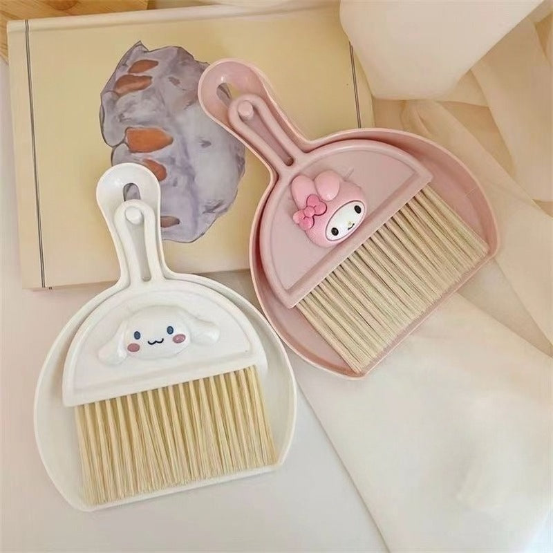 handheld broom cartoon cute desktop cleaning set