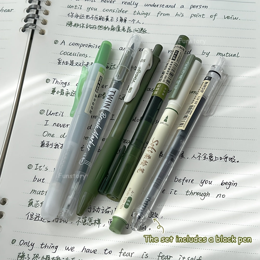 6pcs gel pen colored   calligraphy pens 0 5mm fine