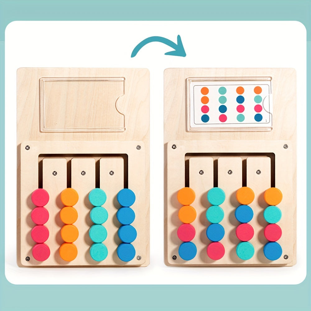 wooden color puzzle enhance   focus hand eye