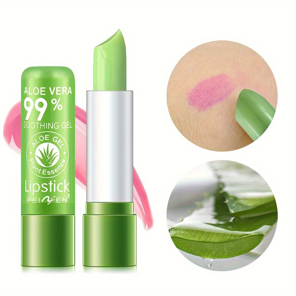 3pcs aloe vera hydrating color changing lip balm daily lip