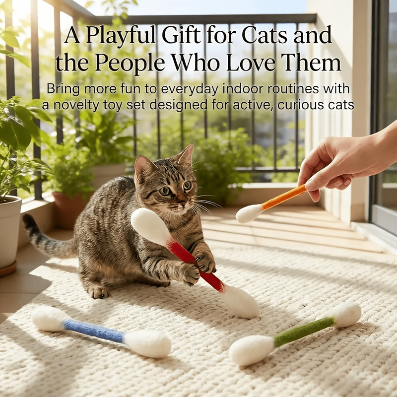 2pcs extra large cat toys cute interactive cat sticks