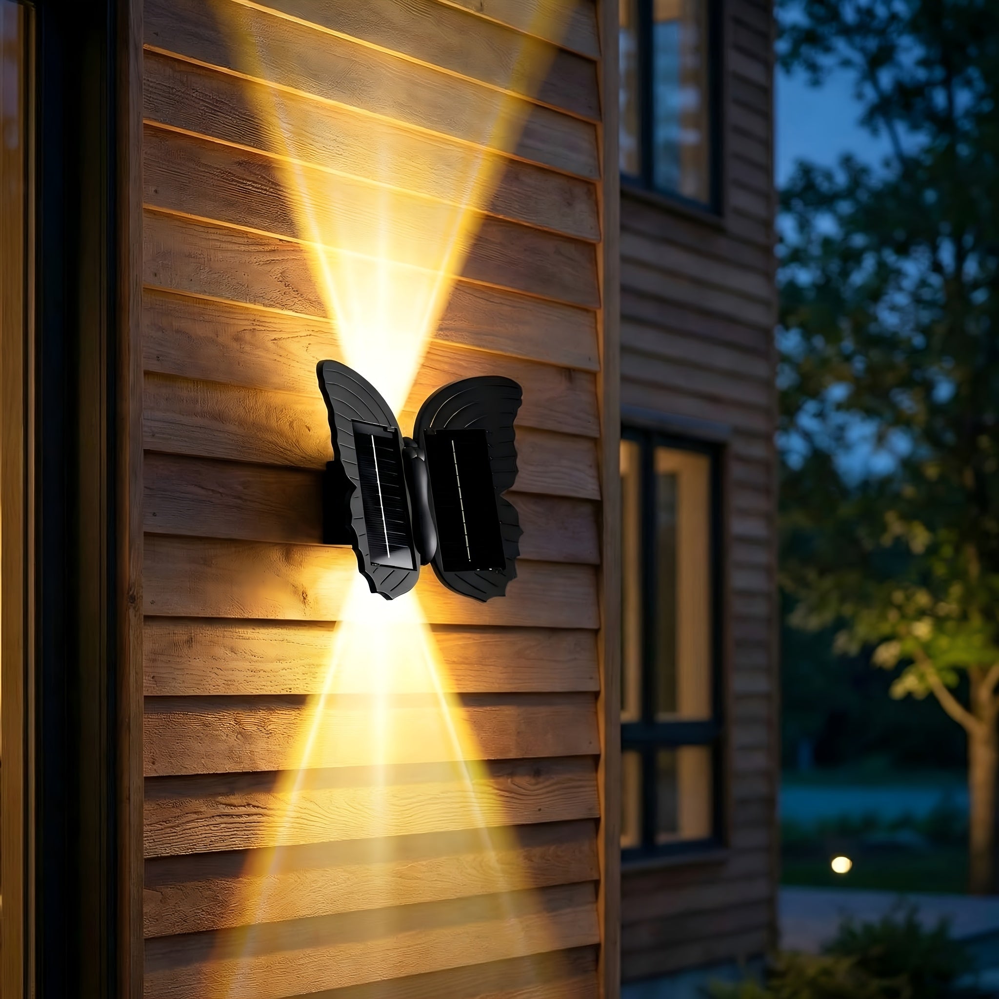 shaped outdoor solar wall light waterproof