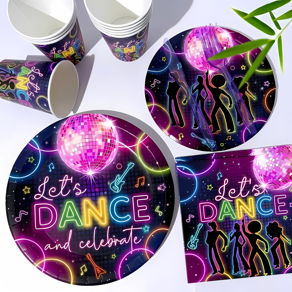 120pcs pcs retro disco party tableware set suitable 20