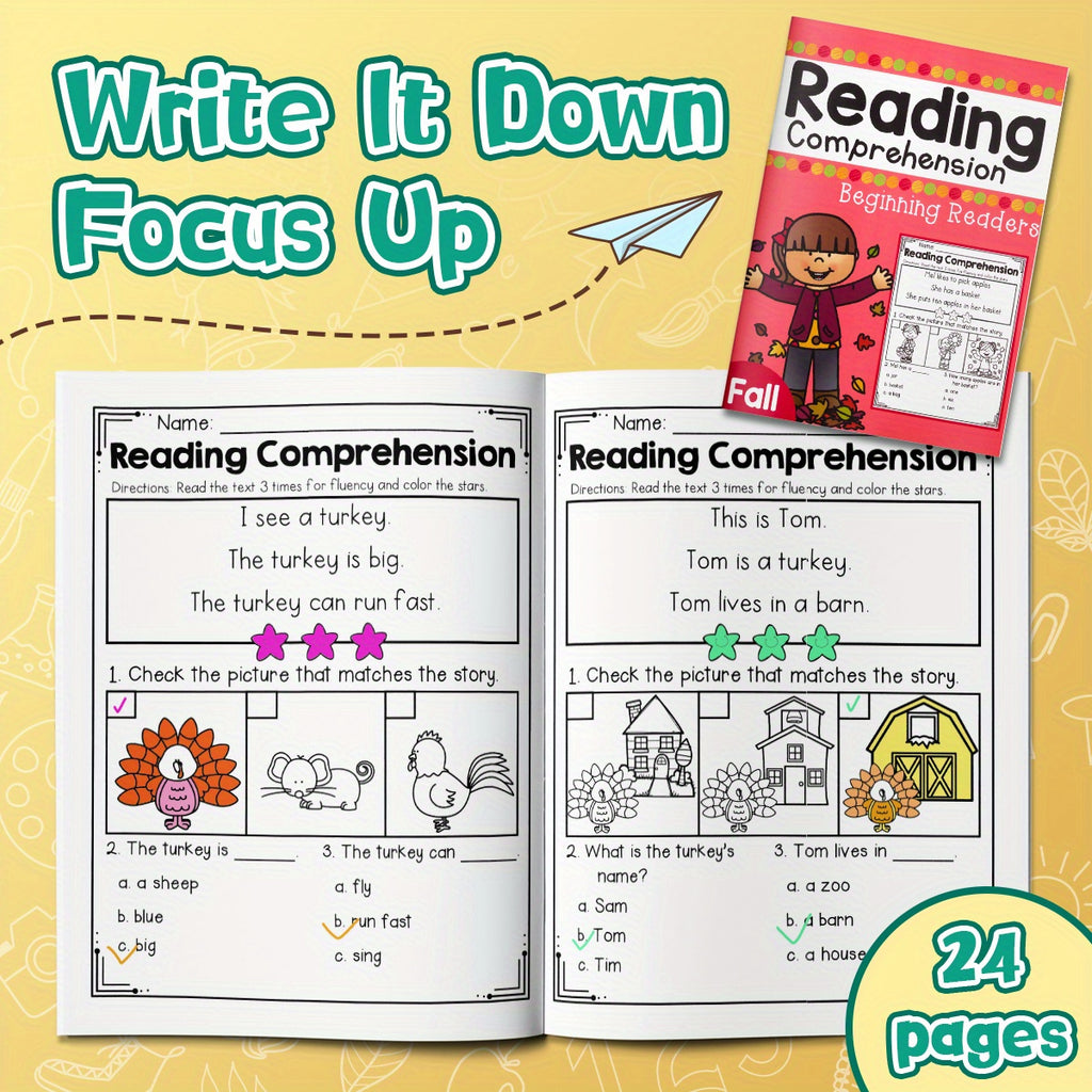 reading     a fun   workbook kids