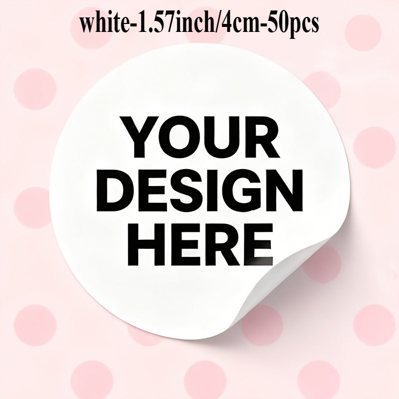 50 200pcs 1 18 1 57 custom stickers custom   white