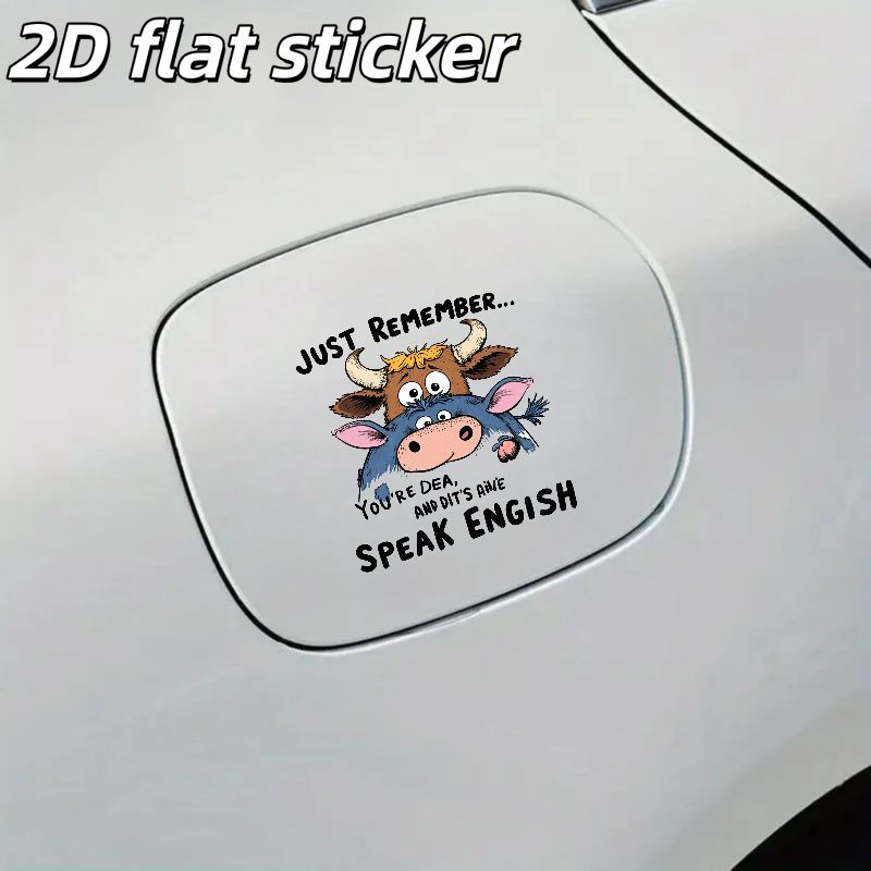2d flat stickers fun cows exquisite car stickers advanced