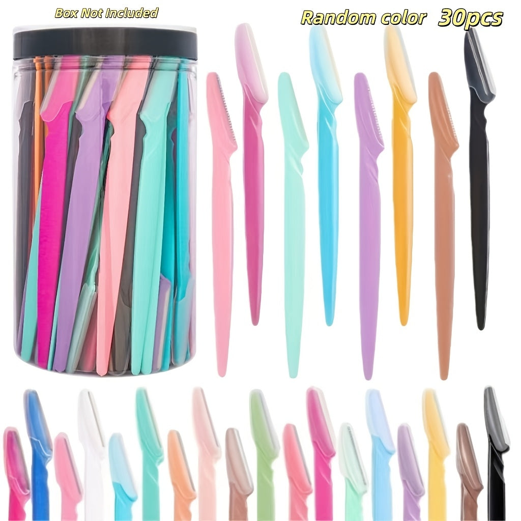 30pcs facial razors random colors premium stainless steel