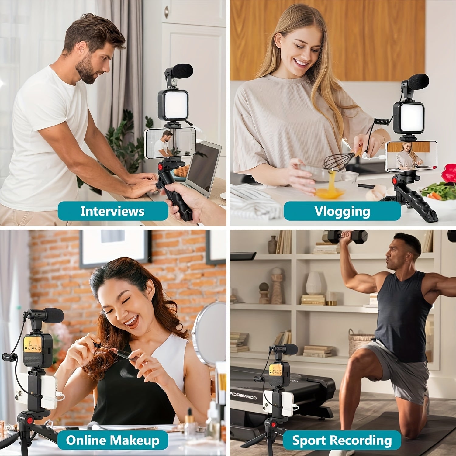 mobile vlog kit portable smartphone tripod