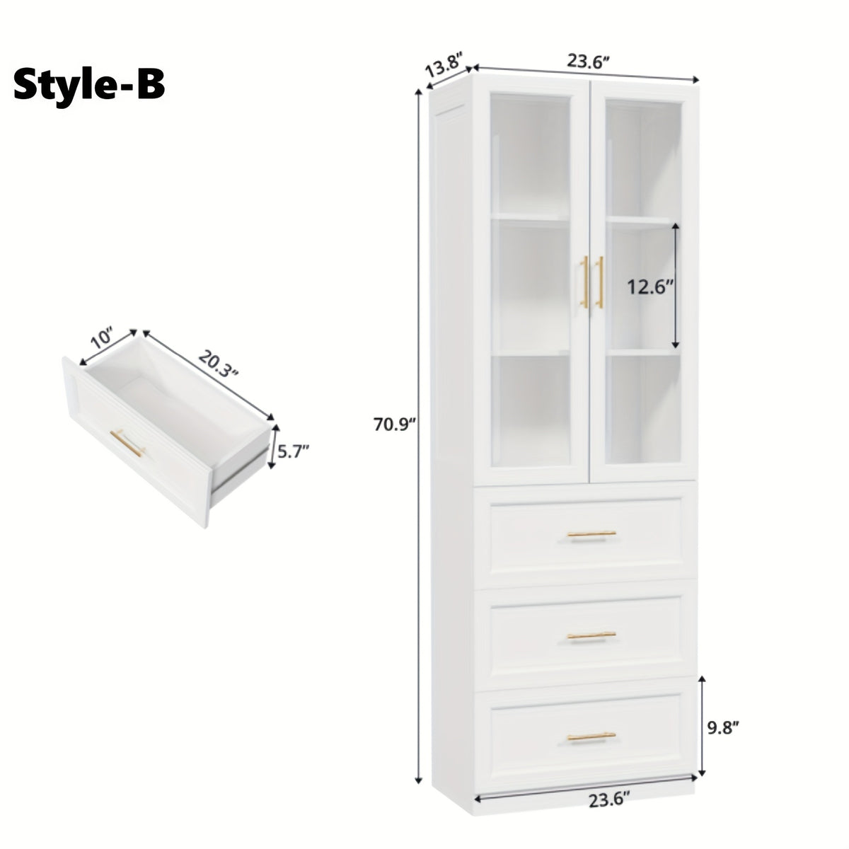modular bookshelf display cabinet set glass doors drawers 5