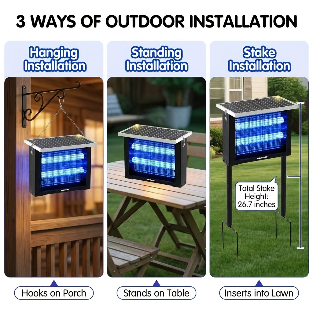 solar bug zapper outdoor bug zapper 4500v electric shock