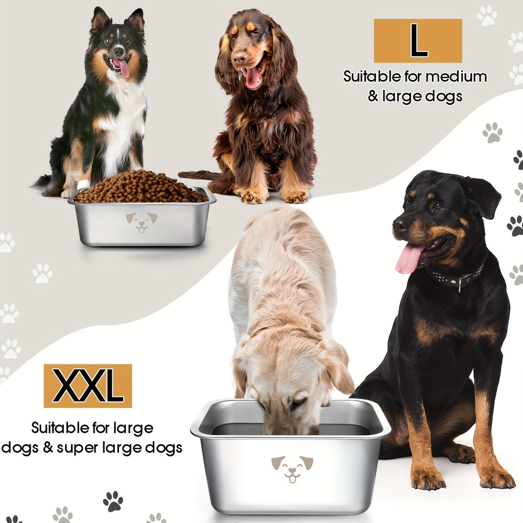 2pcs extra large dog water bowl stainless steel bowls pet