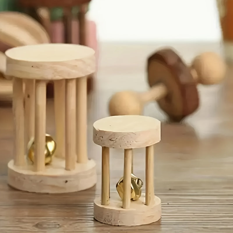 5pcs wooden pet toys set   long lasting toys hamsters