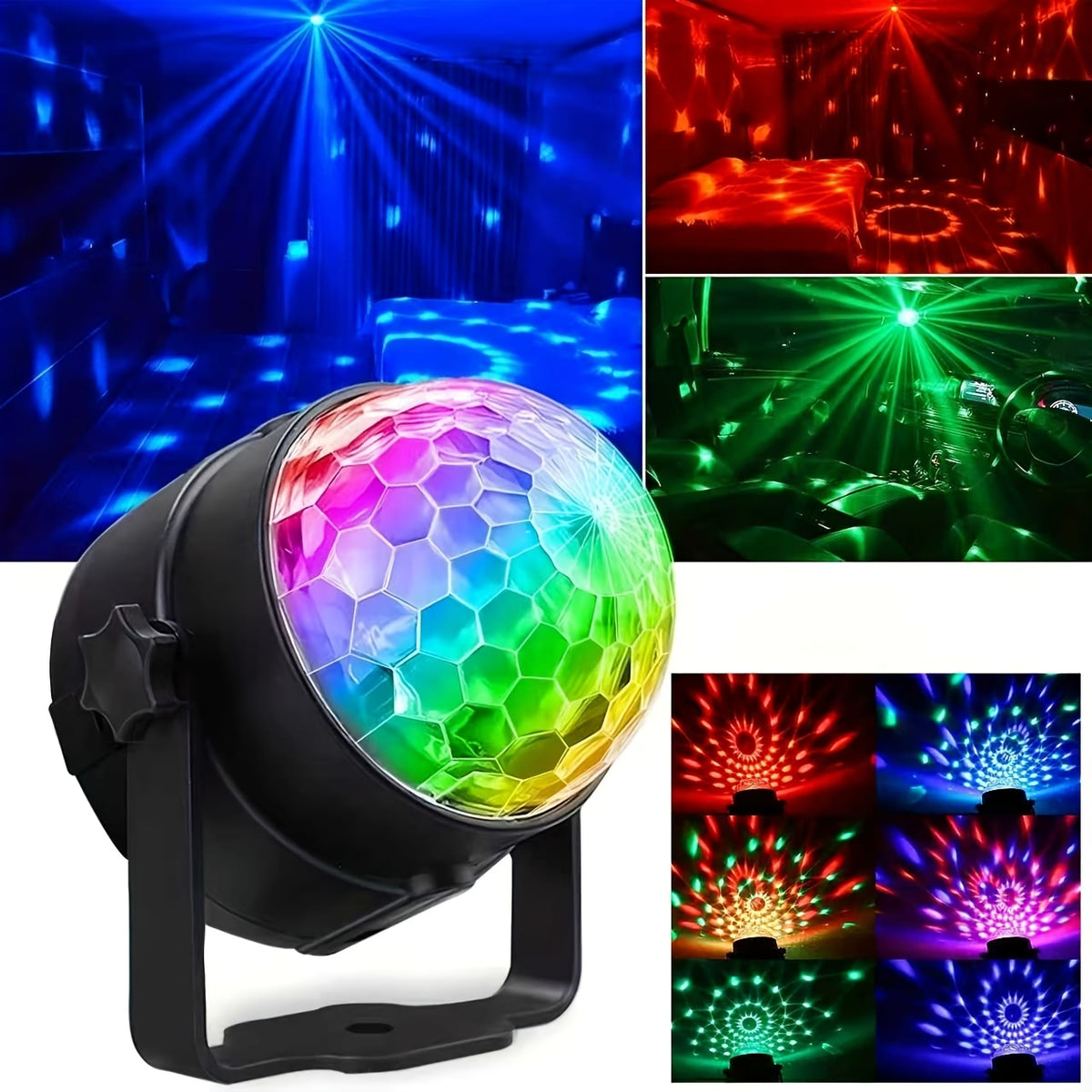 1 hd prism rgb disco ball light rotating disco ball light