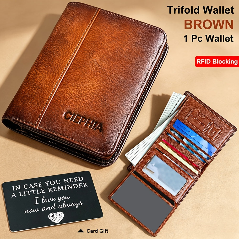 rfid leather wallet fathers day gifts men rfid blocking