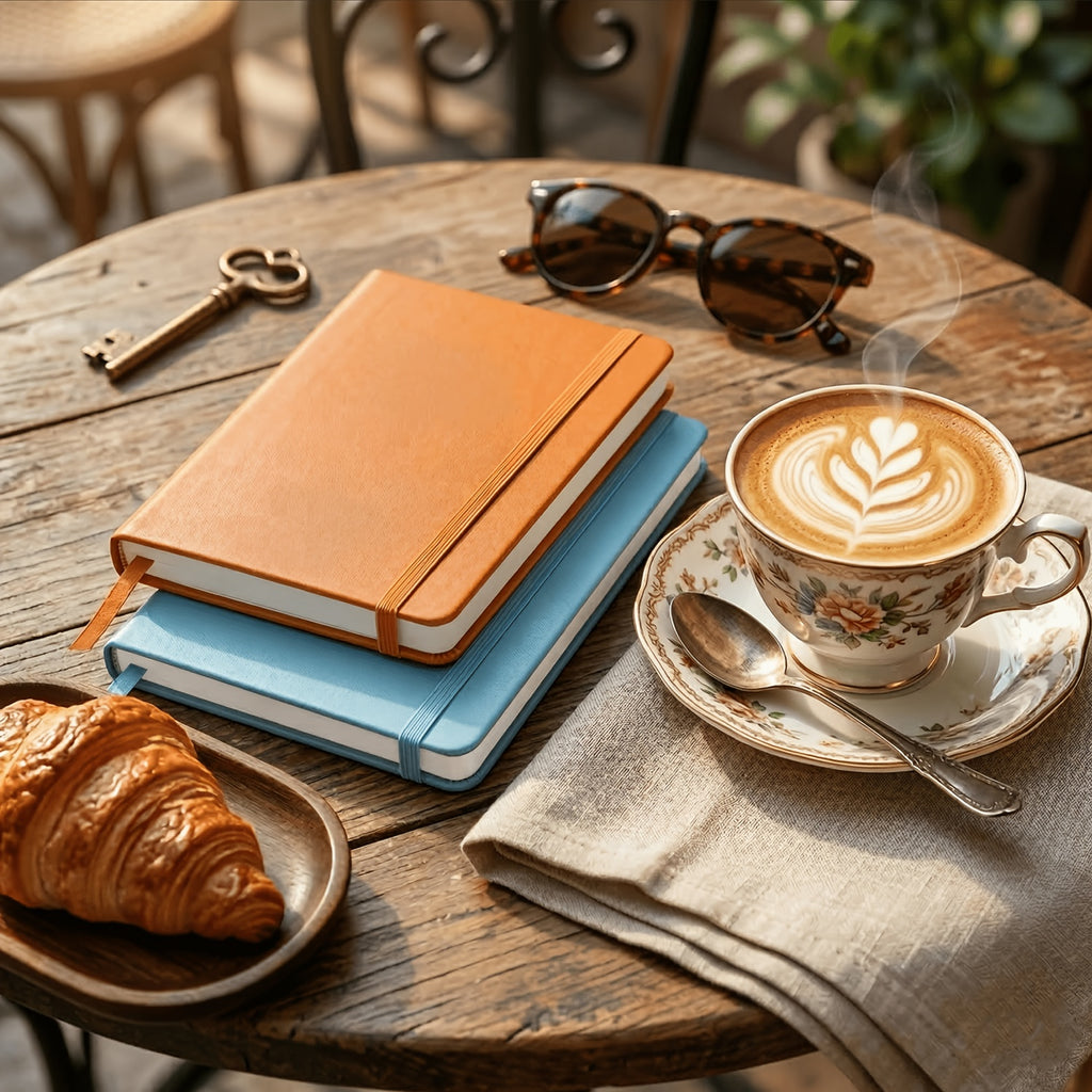 set  6 pu leather bound journals featuring 160 pages