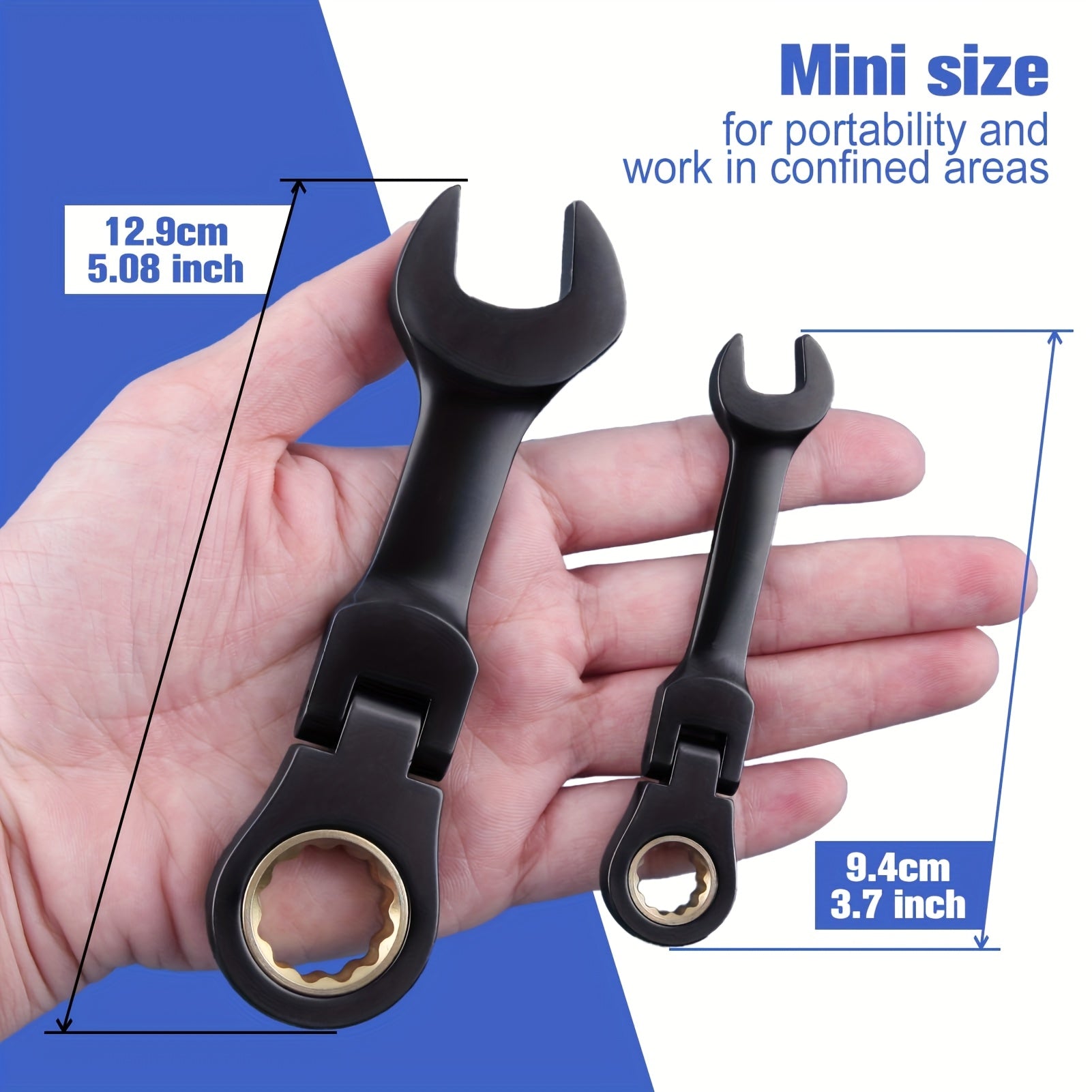 8pcs set scratching head short ratchet combination wrench