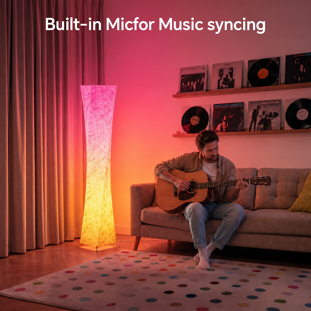 60 inch square floor lamp smart rgb led corner lamp