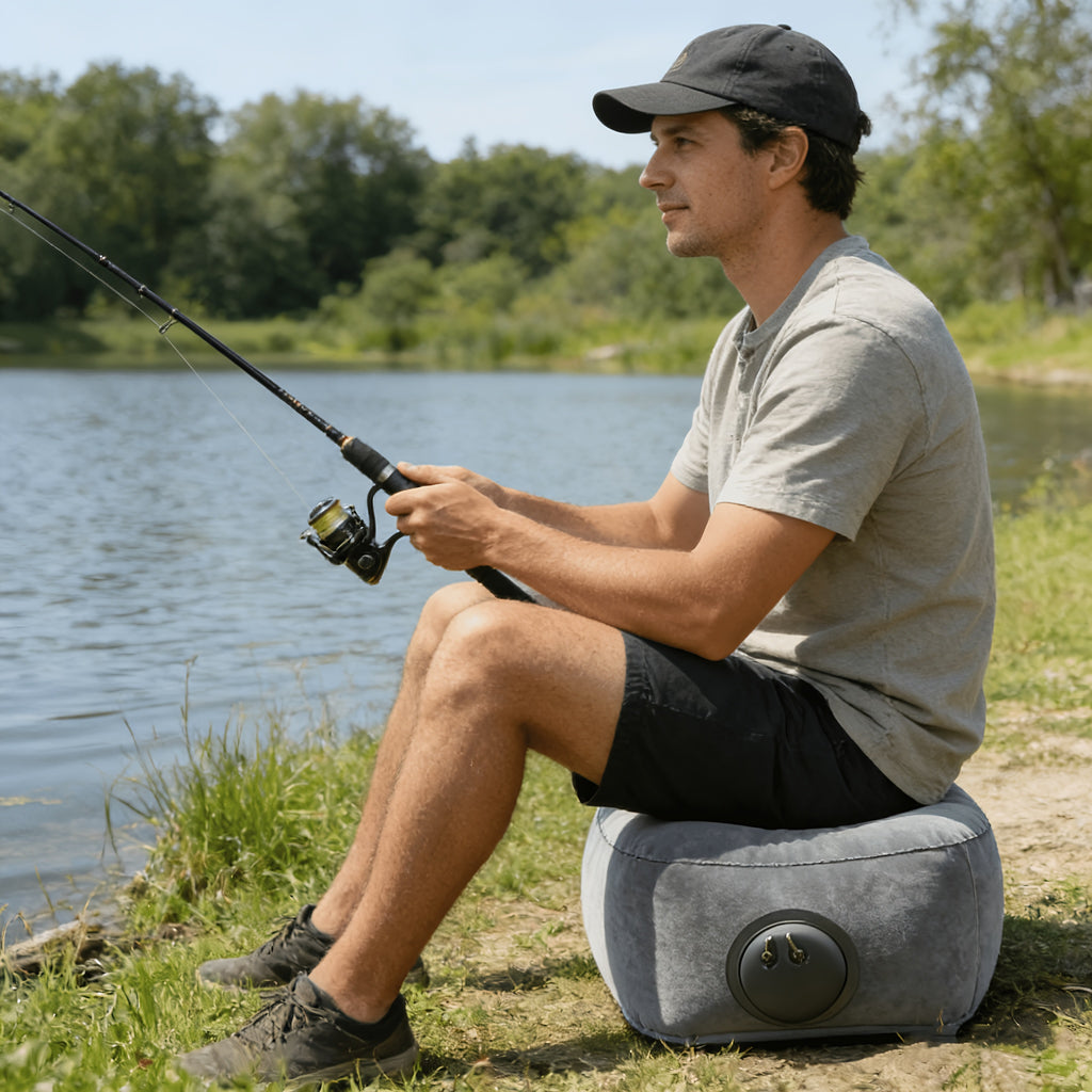 press inflatable portable folding   camping fishing