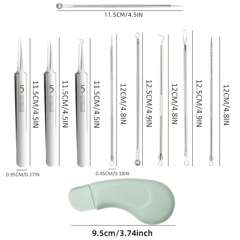 11pcs tools blackhead cleaning tool set blackhead scraper