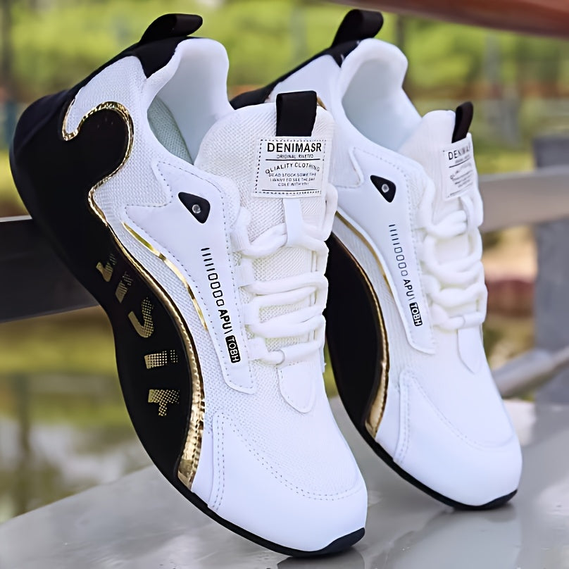 1 pair mens casual sports shoes round toe low