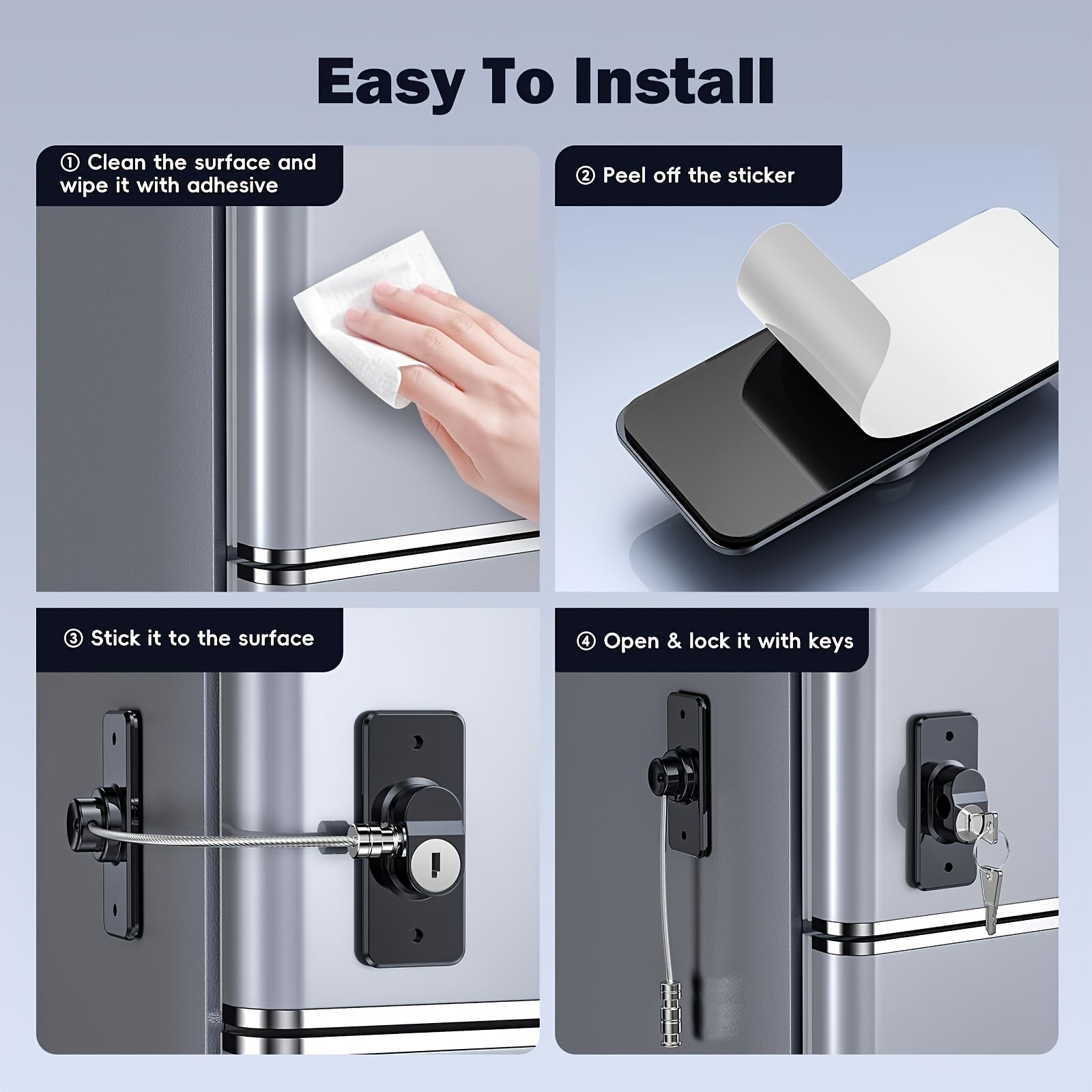 2pcs set refrigerator door locks white protective dowels