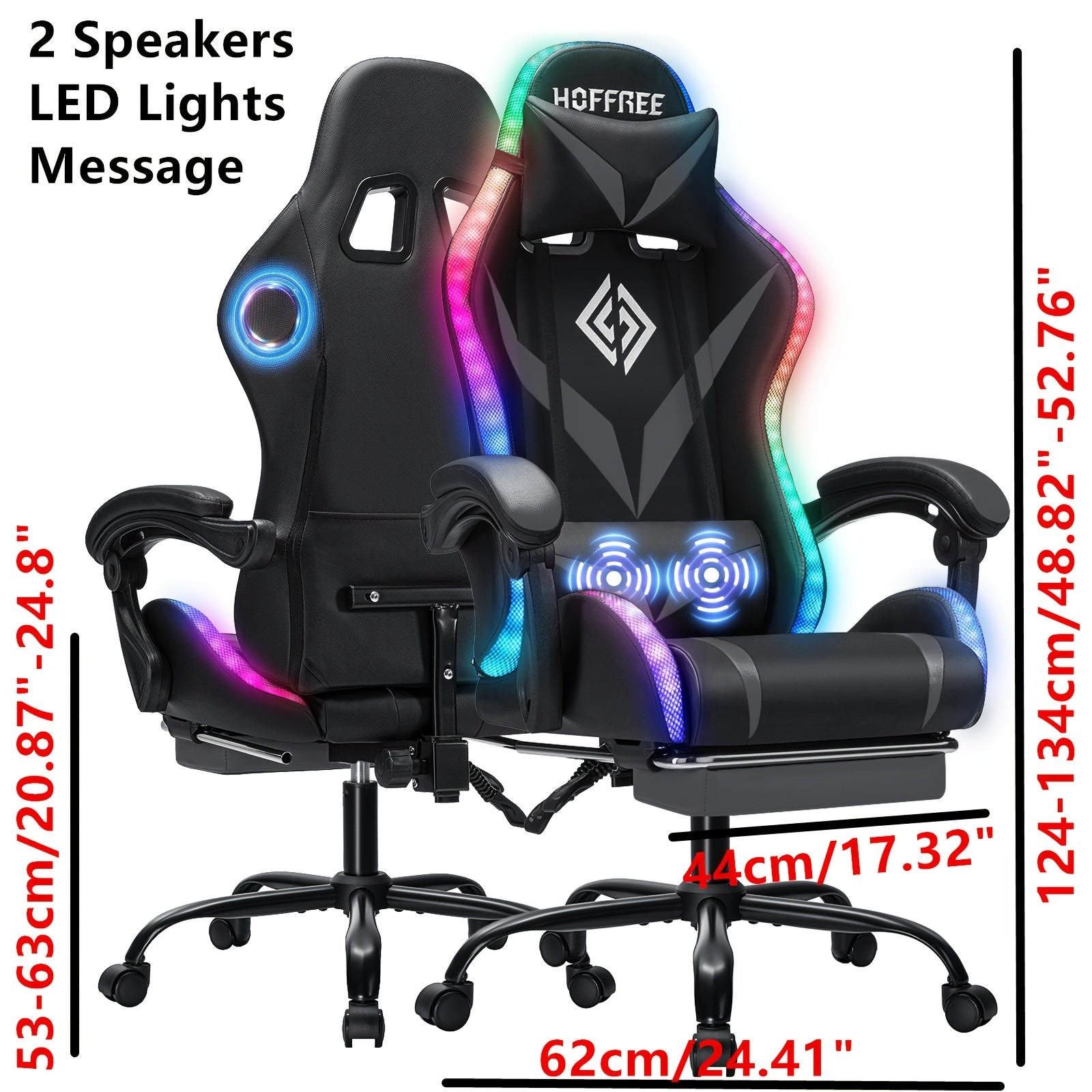 massage lumbar support bar ergonomic gaming