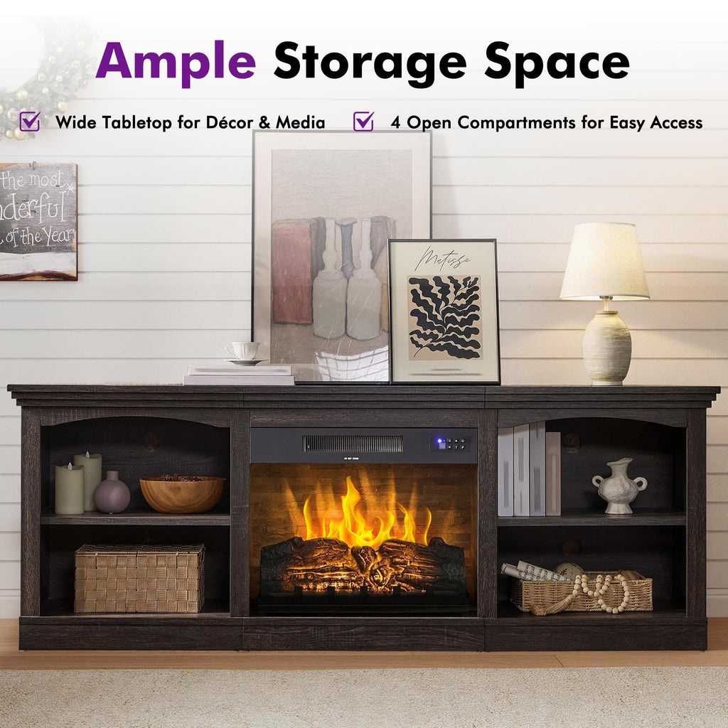 farmhouse tv stand 23 electric fireplace entertainment