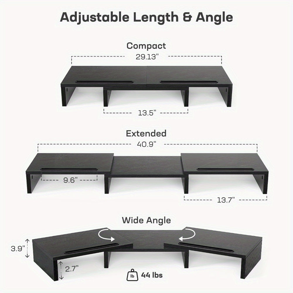 dual monitor stand desk monitor stand 2 slots phone tablet