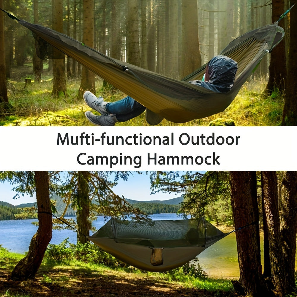 : double hammock with mosquito net, easy setup for travel & camping - furniture