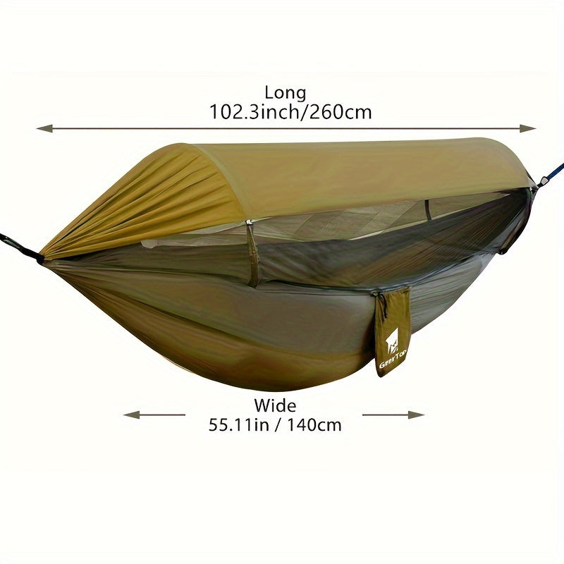 : double hammock with mosquito net, easy setup for travel & camping - furniture