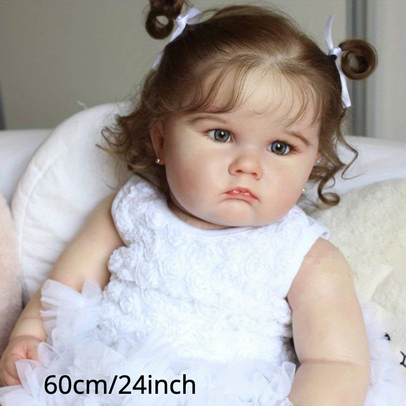 realistic 60cm 24inch soft vinyl   fat big doll 3d