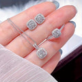 4pcs commemorative fashion shining earrings pendant necklace