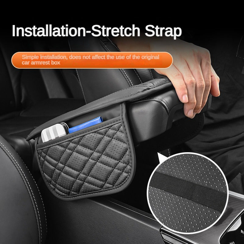 breathable pu leather car armrest cushion multifunctional