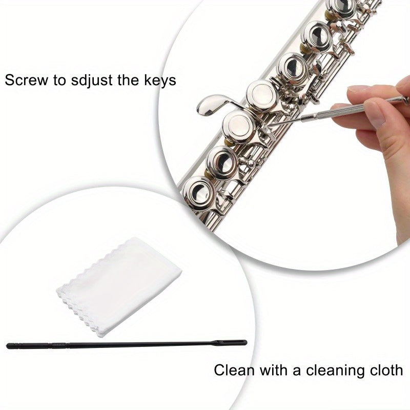 nickel plated c closed hole 16 key concert band flute in