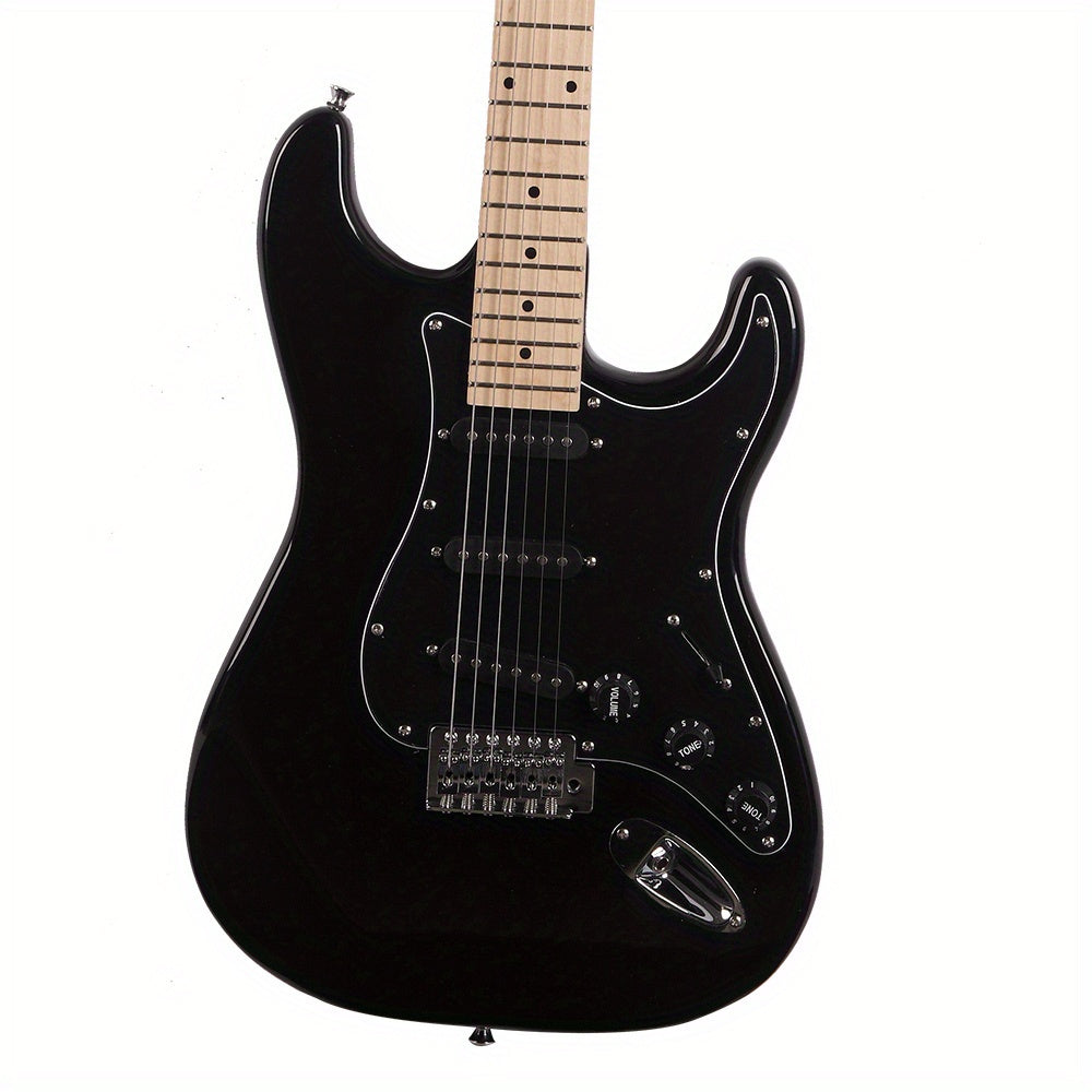 ast stylish electric guitar kit black pickguard black