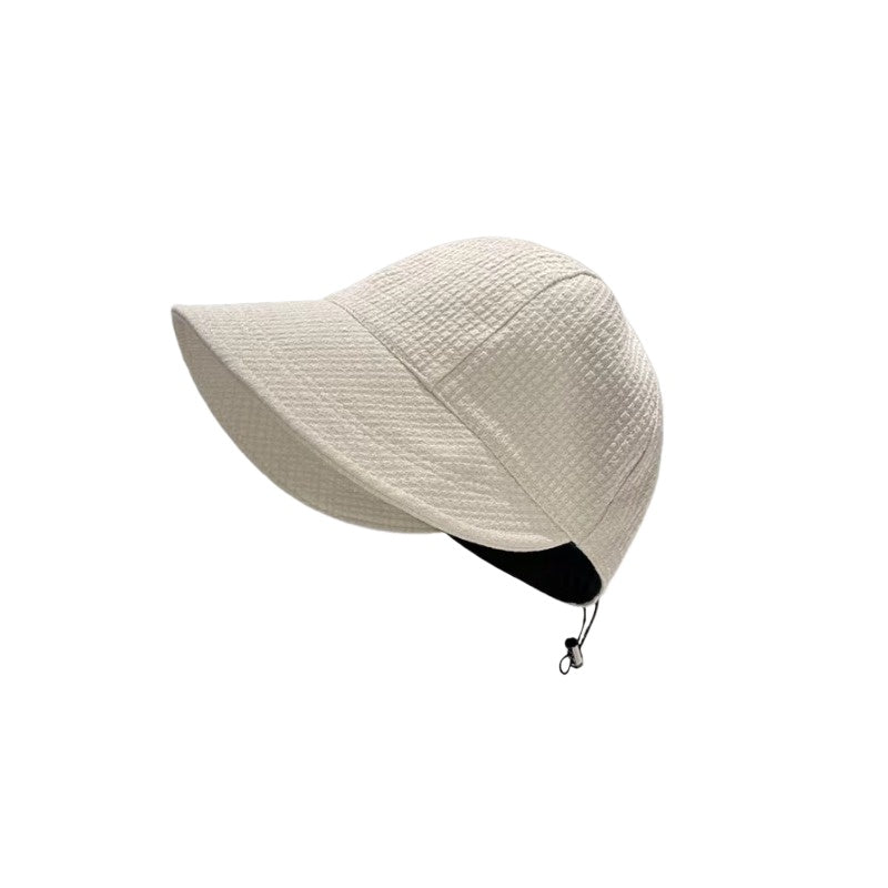 womens waffle bucket hat sun hat adjustable versatile peaked