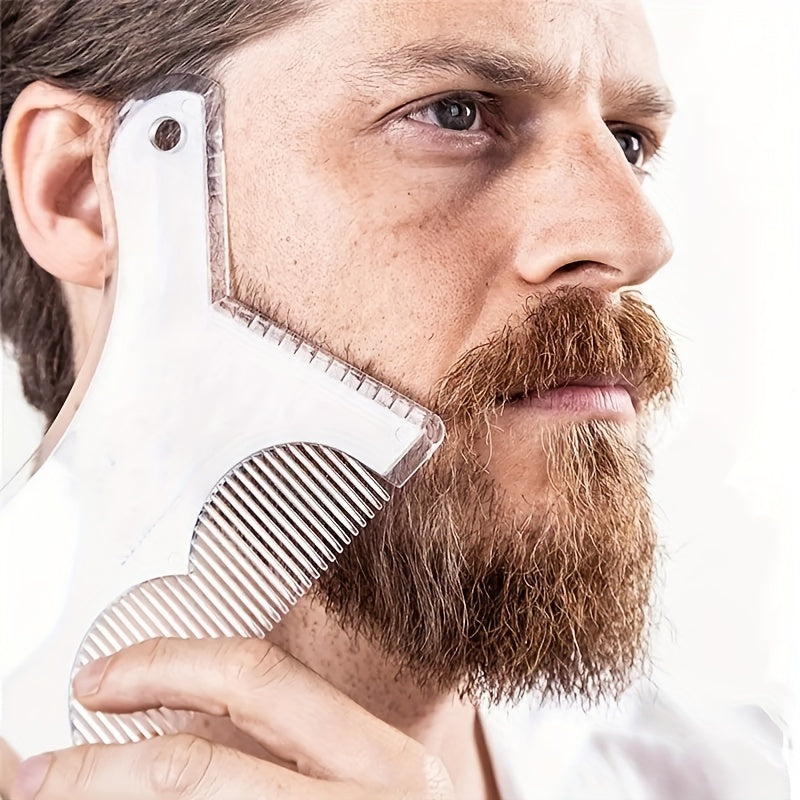 creative beard styling comb mens beard template beard
