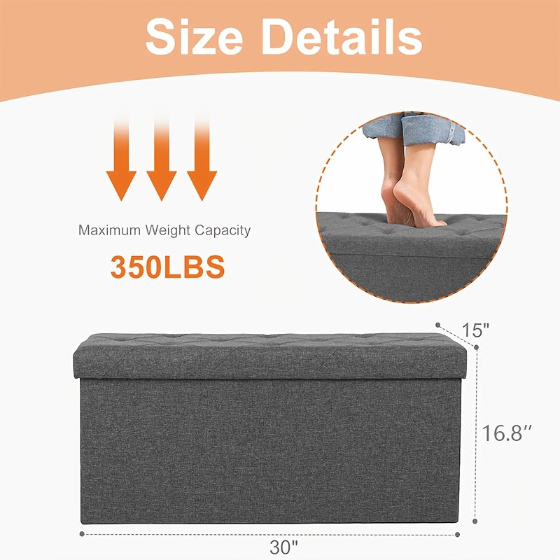 30 43 inch heavy duty folding storage   bench shoe