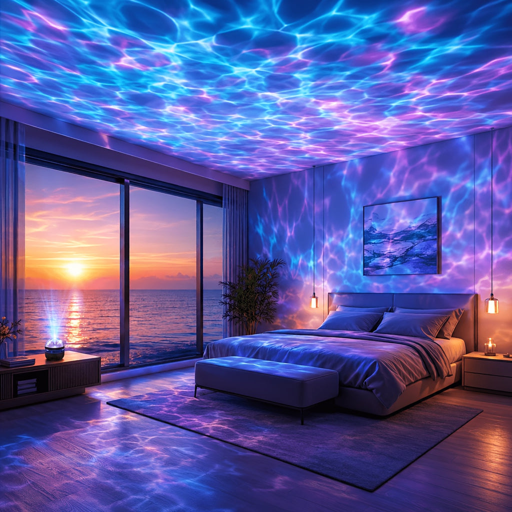 usb powered wave ambient led lamp remote 7 color rgb