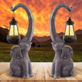 1 2pcs solar elephant statue outdoor garden crafts elephant