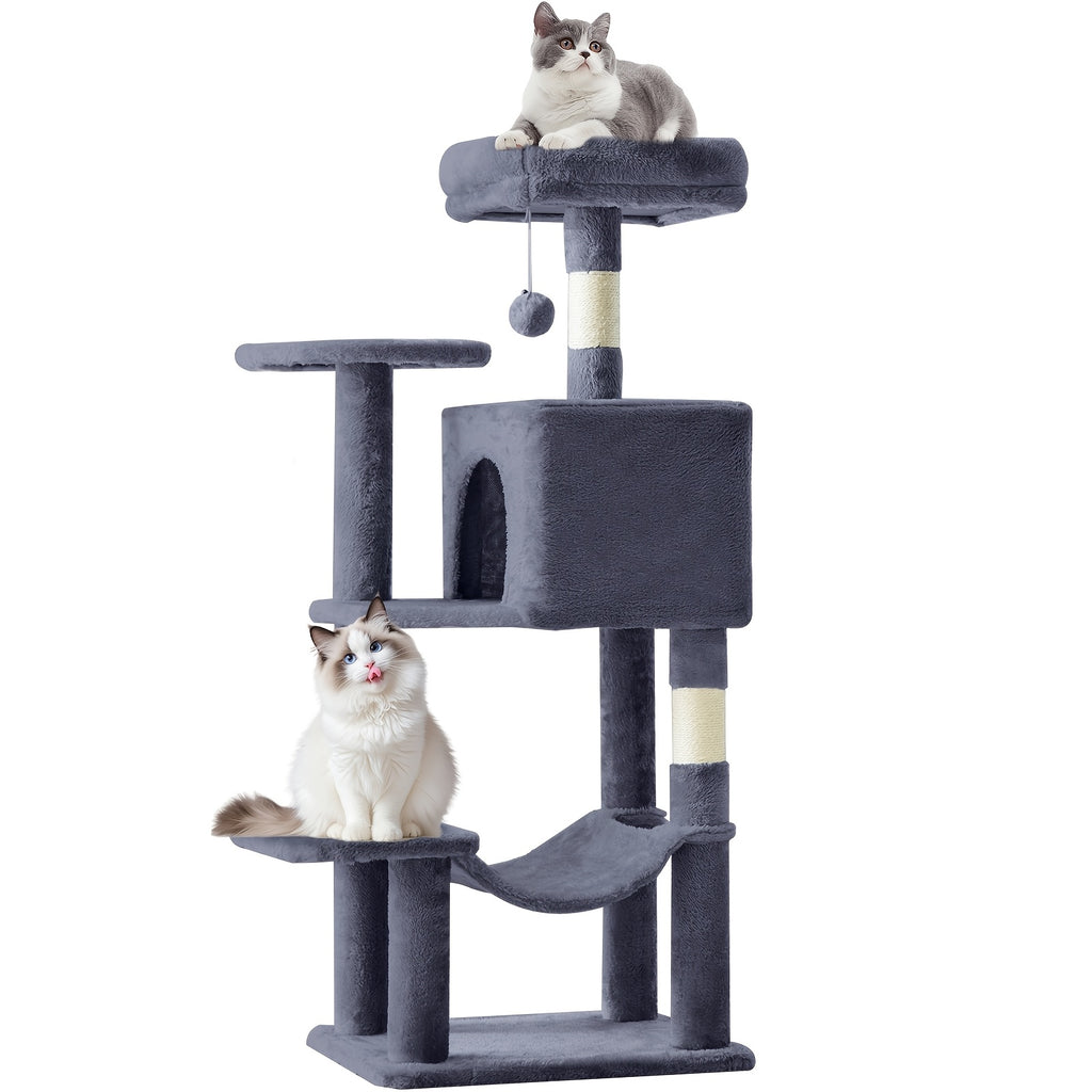 44 inch multi cat tree tower condo hammock natural sisal